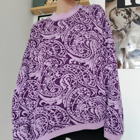 Groovy purple knitted sweater - Picture 5 of 5